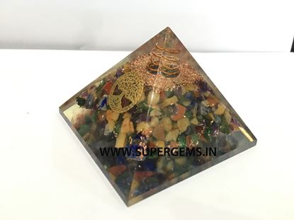 Picture of multi crystal tree of life orgone pyramid