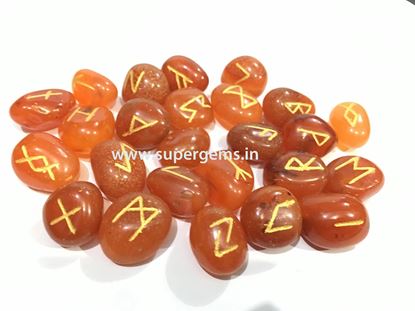 Picture of carnelian rune set