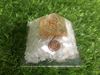 Picture of selenite orgonite pyramid 